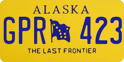AK license plate GPR423