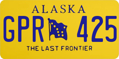 AK license plate GPR425