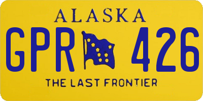 AK license plate GPR426