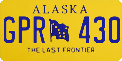 AK license plate GPR430