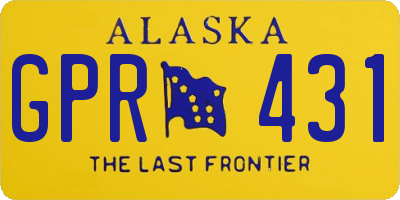 AK license plate GPR431