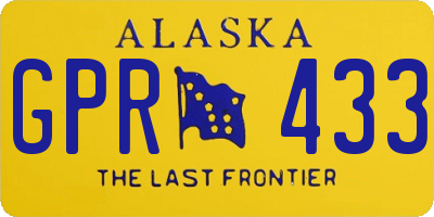 AK license plate GPR433