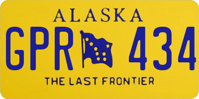 AK license plate GPR434