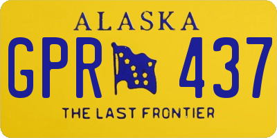 AK license plate GPR437