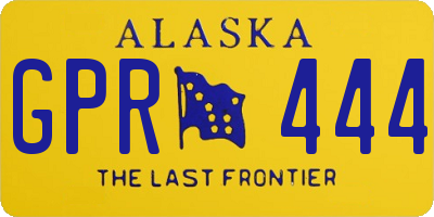 AK license plate GPR444