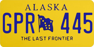 AK license plate GPR445