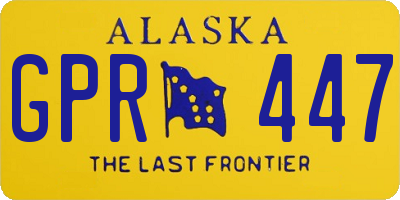 AK license plate GPR447