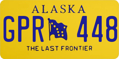 AK license plate GPR448