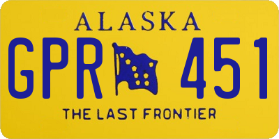 AK license plate GPR451