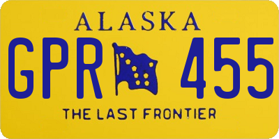 AK license plate GPR455
