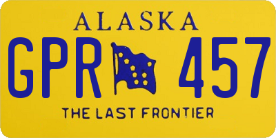 AK license plate GPR457
