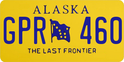 AK license plate GPR460