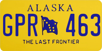 AK license plate GPR463