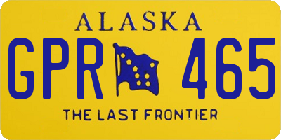 AK license plate GPR465