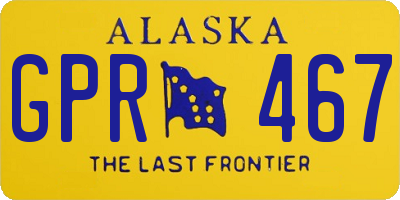 AK license plate GPR467