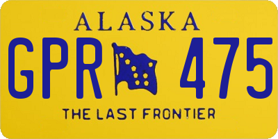 AK license plate GPR475