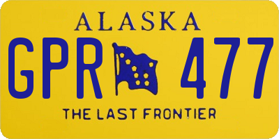 AK license plate GPR477