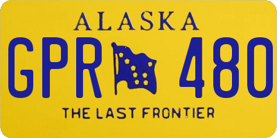 AK license plate GPR480