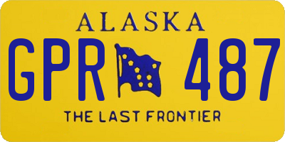 AK license plate GPR487