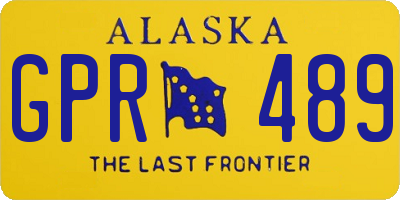 AK license plate GPR489