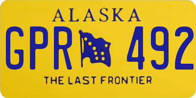 AK license plate GPR492
