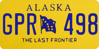 AK license plate GPR498
