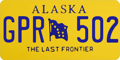 AK license plate GPR502