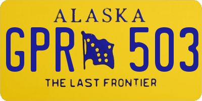 AK license plate GPR503