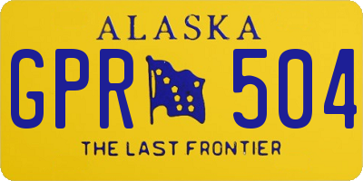 AK license plate GPR504