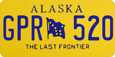 AK license plate GPR520