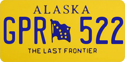 AK license plate GPR522
