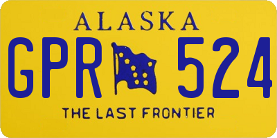 AK license plate GPR524