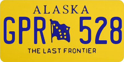 AK license plate GPR528
