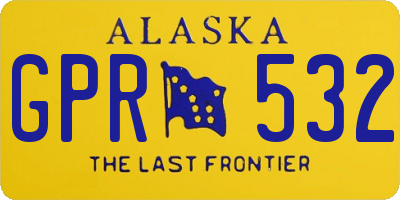 AK license plate GPR532