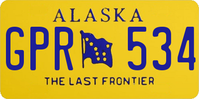 AK license plate GPR534