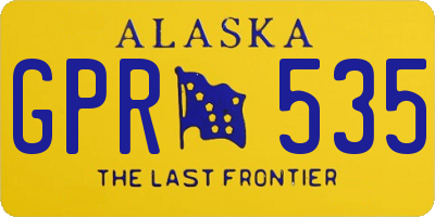 AK license plate GPR535