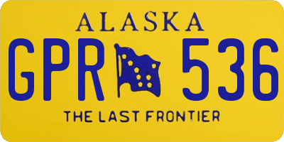 AK license plate GPR536