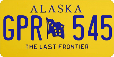 AK license plate GPR545