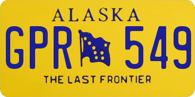 AK license plate GPR549