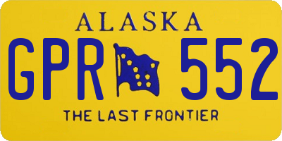 AK license plate GPR552