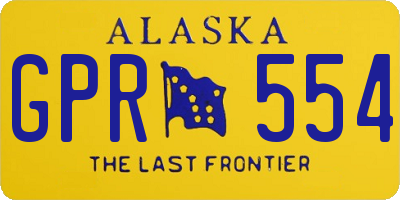 AK license plate GPR554