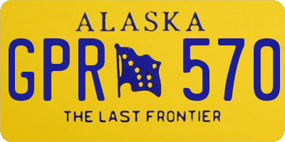 AK license plate GPR570