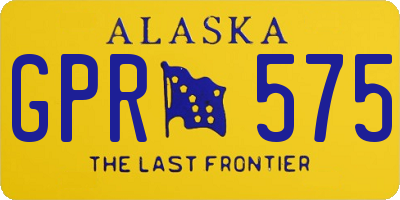 AK license plate GPR575