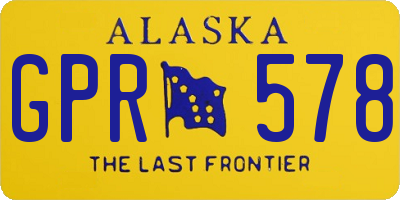 AK license plate GPR578