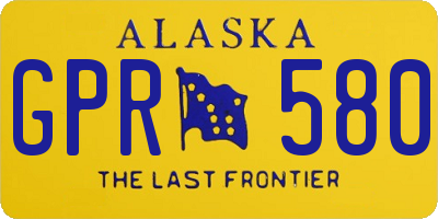 AK license plate GPR580