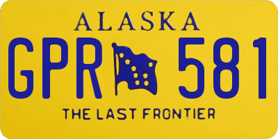 AK license plate GPR581