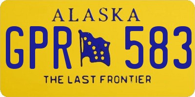 AK license plate GPR583