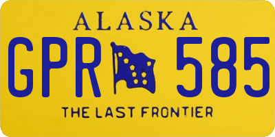AK license plate GPR585
