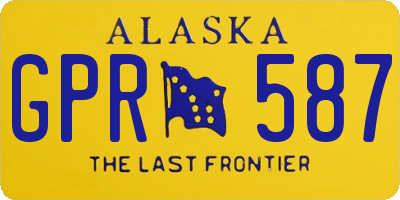 AK license plate GPR587