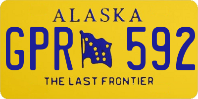 AK license plate GPR592